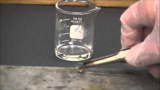 Lithium metal reacts with concentrated hydrochloric acid [upl. by Suiratnod]