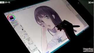 イラストレーター ぶーた  Drawing with Wacom DwW [upl. by Rellek]