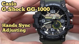 Casio GShock Mudmaster Hands Setting GG1000 G Shock Time Adjust G Shock Time setting [upl. by Aylmar]