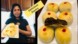 Guyanese Pastry  Chinese Cake  Black Eye Cake is a must try [upl. by Landrum]