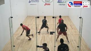 CAPITOL CITY RACQUETBALL  DOUBLES QUARTER FINALS MARMONTOYABREDENBECKMANILLA [upl. by Alilad]