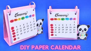 How to make Happy New Year 2022 CalendarDIY Paper CalendarCute Paper Calendar 2022 [upl. by Nelyk66]