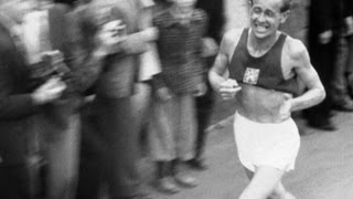 Emil Zátopek Wins 5000m 10000m amp Marathon Gold  Helsinki 1952 Olympics [upl. by Deck625]