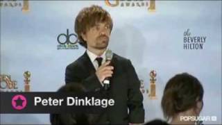 Peter Dinklage Golden Globes Press Room Interview 2012 [upl. by Aelanej468]