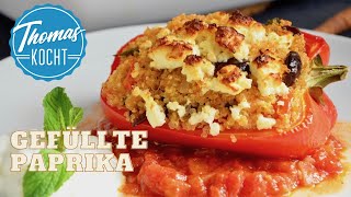 Gefüllte Paprika mit Quinoa  vegetarisch [upl. by Ikcir]