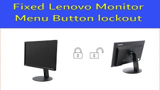 Lenovo Monitor menu button lockoutHow To Unlocked easily Lenovo T2364pA OSD Lockout lenovo osd [upl. by Esilahs]