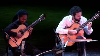 Brasil Guitar Duo quotSonata de los viajerosquot by Leo Brouwer  Teatro Martí Havana Cuba [upl. by Nyleuqcaj309]