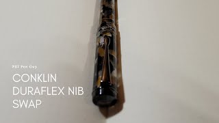 Conklin Duraflex fountain pen nib swap [upl. by Ameg]