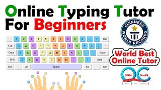 Online Typing Tutor for beginners  Typing Tutorial  Open Class [upl. by Nilkoorb637]