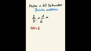 Brüche addieren leicht gemacht mathe mathetipps bruchrechnen [upl. by Arral]