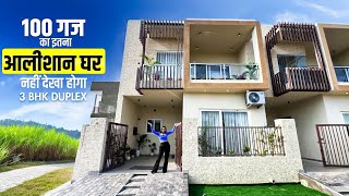 inside a Luxury amp Unique Elevation Design 100 Yard 3 BHK Duplex Villa  Luxury House Sale in Mohali [upl. by Arelus]