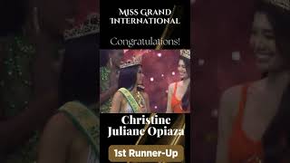 CJ Opiaza 1st Runner Up Miss Grand International 2024 [upl. by Nicolas]