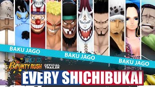 BOUNTY RUSH EVERY SHICHIBUKAI TRAILER  ONE PIECE BOUNTY RUSH [upl. by Liahcim468]