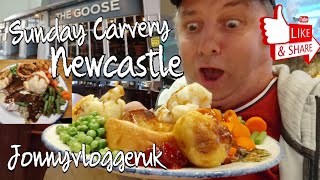 The Goose Newcastle Sunday Carvery Review newcastle food dailyvlog [upl. by Omarr364]