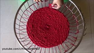 DIY  Door Mat or table mat from old clothes  Recycling old leggings  Step by step tutorial [upl. by Enrobyalc]