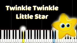 Twinkle Twinkle Little Star  Easy Piano Tutorial Slow [upl. by Beisel229]