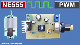 PWM DC Motor Speed Controller using NE555  PCB  Schematic [upl. by Yesmar]