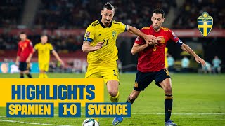 Highlights Spanien  Sverige 10  VMkval  Förlust i Sevilla [upl. by Bassett]