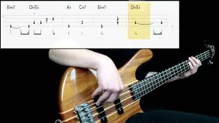 Commodores  Easy Bass Cover Play Along Tabs In Video [upl. by Nycila]