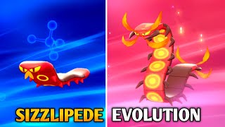 How To Evolve Sizzlipede Into Centiskorch In Pokemon Sword amp Shield  Galar Pokedex [upl. by Dviad]