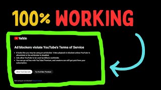 FIX Ad Blockers Violate YouTube Terms Of Service ENGLISH [upl. by Annola]