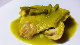 COCINAR BISTEC DE CERDO NAVIDEÑO EN SALSA VERDE CON NOPALES FACIL Y RICO [upl. by Shep]