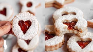 Best Linzer Cookies Recipe  How to make linzer cookies [upl. by Nothgierc]