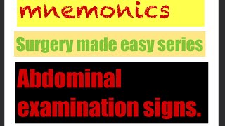 Abdominal examination signs [upl. by Neerahs]