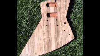 Custom Zebrawood KL Ken Lawrence Explorer Guitar [upl. by Anicart]