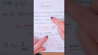 MOLARIDAD de una Disolución shortvideo quimica disoluciones shorts short [upl. by Keir]