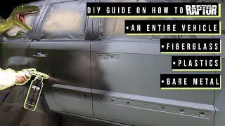 DIY Raptor bed liner paint job how to make it look SMOOTH Fine texture  4WD EP 8 [upl. by Ydnerb]