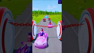 Crazy Cars amp Funny Cars VS 2 Huge Bollards And Long Chain TrapBeamNGdrive [upl. by Manup]