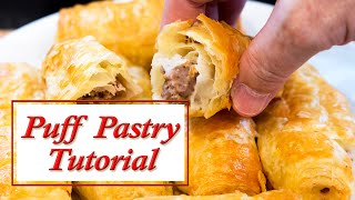 Puff Pastry Homemade Buttery Simple and delicious [upl. by Ettedo]