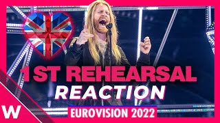 United Kingdom First Rehearsal Sam Ryder quotSpacemanquot  Eurovision 2022 Reaction [upl. by Ehsom]