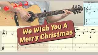 We Wish You A Merry Christmas Guitar Revised version Notation  TAB [upl. by Lingwood]