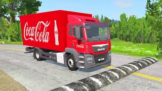 Trucks Vs Massive Speed Bumps 2  BeamNGDrive [upl. by Lurette]