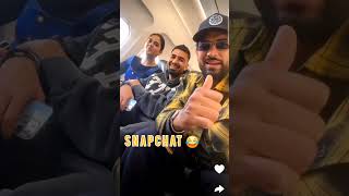 Garry sandhu pranjal dhaiya and harpinder gill fun in flight snapchat 😂 garrysandhu pranjaldahiya [upl. by Irabaj]