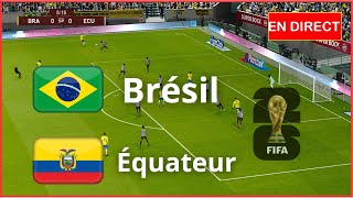 Brésil vs Equateur en direct Éliminatoires de la Coupe du monde Simulation de football Gameplay PC [upl. by Columbus]