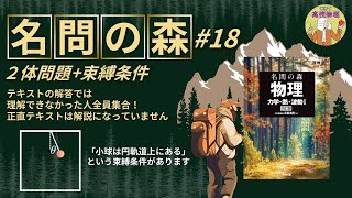 【名問の森 力学18】東工大＋京大の問題！！二体問題＋束縛条件。小球が円軌道上にあるという束縛条件を立てられますか？東工大物理出身の私が丁寧に解説します 大学受験 微積物理 高校物理 [upl. by Naara199]