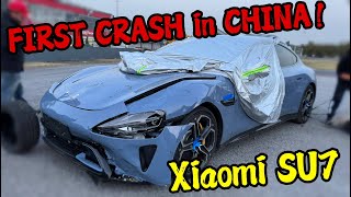 Xiaomi SU7 got Crashed in China！ Xiaomi SU7Xiaomielectric car [upl. by Ariamoy]