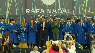 Rafael Nadal attends graduation ceremony at his academy  AFP [upl. by Riess]