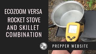 Ecozoom Versa Rocket Stove and Skillet Combo for Preppers [upl. by Ahsillek]