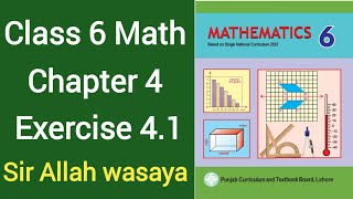 Class 6 Math New Book Chapter 4 Exercise 41  Class 6 Math New Book Unit 4 Exercise 41 [upl. by Hsiekal]