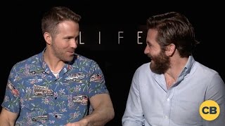 Ryan Reynolds and Jake Gyllenhaal Talk LIFE Movie [upl. by Rahel]