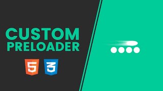 How to Make a Custom Preloader  HTML AND CSS TUTORIAL  CSS Tricks [upl. by Porcia959]