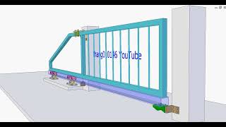 Sliding cantilever gate [upl. by Hosfmann]