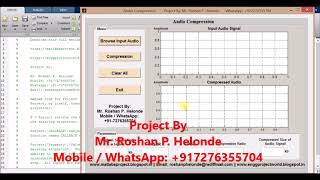 Audio Compression Using Matlab Project Source Code [upl. by Nilcaj]