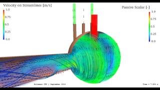 Complex Combustion Chamber Modeling cold flow ∇ OpenFOAM® [upl. by Tobit]