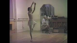 Vera Nemtchinova private ballet full lesson Katherine Healy barre work part 1 pink leotard 1980 [upl. by Lorene]