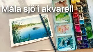 Måla akvarell för nybörjare  sjö [upl. by Charmion]